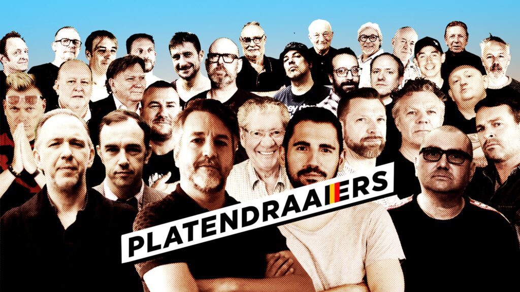 The promo-image for the VRT tv-documentary 'Platendraaiers'.